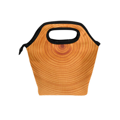 

Insulated Lunch Tote Bag Stump Travel Picnic Lunch Handbags Portable Zipper Lunch Bag Box