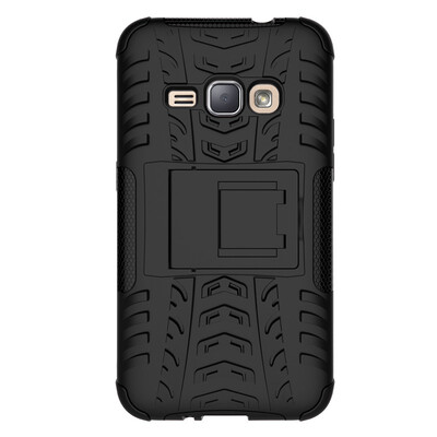 

Fivice Samsung J1 2016 Case TPU anti-fall tire pattern back clip bracket phone case