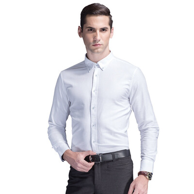 

(JOEONE) рубашка мужской 2016 осень и зима новый бизнес случайный Оксфорд рубашка с длинным рукавом белый JC354011T 175 / 96A (50A)