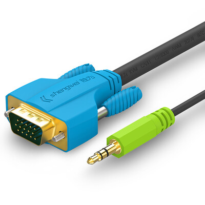 

(Shengwei) VAC-2030 VGA кабель 3 +6 DC3.5 аудиоинтерфейс 3-метровый кабель компьютерный монитор ТВ-проектор HD огнестойкий удлинитель