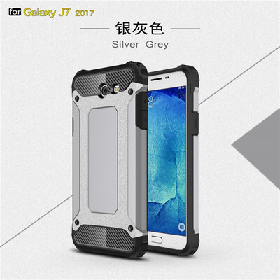 

Fivice Samsung Galaxy J7 2017 case Luxury Silicone Diamond Armor PC Hard Shell Phone Case