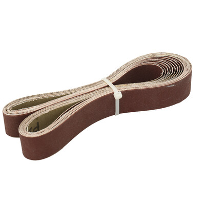 

10-Pack 400 Grit 1 Inch Wide 30 Inch Long Red Stiff Abrasive Cloth Sanding Belt