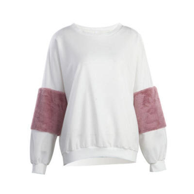 

New Womens Crew Neck Jumper Sweater Sweatshirt Cotton Blend Girls Pullover Tops