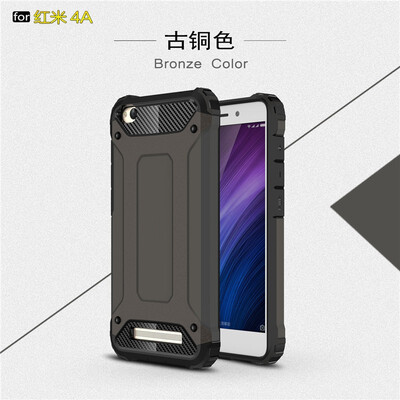 

Fivice Xiaomi Redmi 4A case Luxury Silicone Diamond Armor PC Hard Shell Phone Case