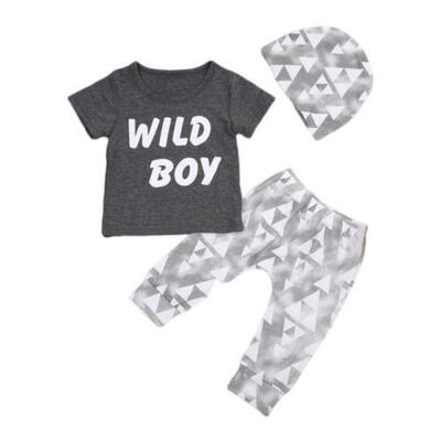 

AU Stock Toddler Baby Wild Boy Tops T-shirt Pants Leggings Outfits Clothes Set