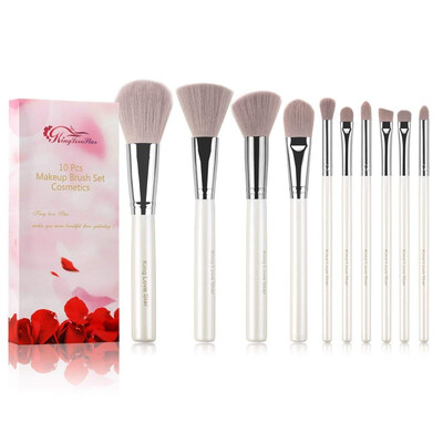 

Makeup Brush Kit 10 Pieces Professional Synthetic Bristles Makeup Brushes Foundation Powder Eyeshadow Brushes 19cm Handle