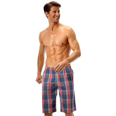 

Seven wolves mens beach pants male cotton shorts Aloo trousers British wind casual in the tube trousers dark blue 06498 2XL