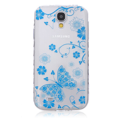 

Blue butterfly Pattern Soft Thin TPU Rubber Silicone Gel Case Cover for SAMSUNG Galaxy S4 I9500