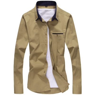 

GEEDO Men Casual Business Long Sleeve Shirt