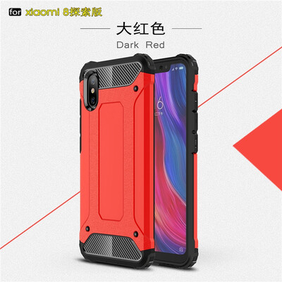 

Fivice Xiaomi MI 8 pro case Luxury Silicone Diamond Armor PC Hard Shell Phone Case