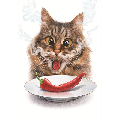 

UpperX Full Square Diamond 5D DIY Diamond Painting "hot cat" Embroidery Cross Stitch Rhinestone Mosaic Painting Decor
