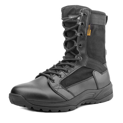 

IODSON Mens Ultralight Combat Boots Breathable Military Boots Special Force Training Shoes Shock-Absorbing Tactical Boots
