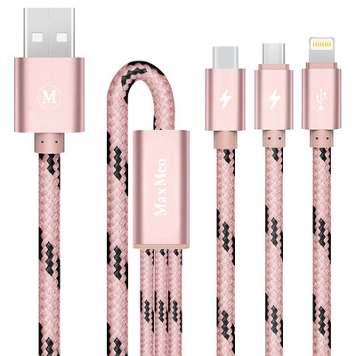 

Masi Maca Apple Data Line Type-C Andrews dragged three data lines SHY03 gold iPhone7 6plus Samsung S8 Huawei P10 glory V8 millet 5 vivo oppo