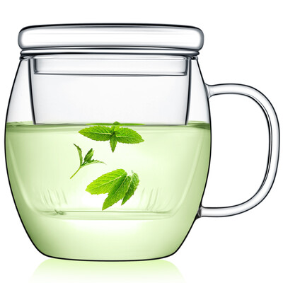 

Jingdong Supermarket Ran also RAE 450ml high-capacity thickening heat-resistant glass three cups office cups crystal cup filter tea leakage with the men&women blossom tea cup R6085