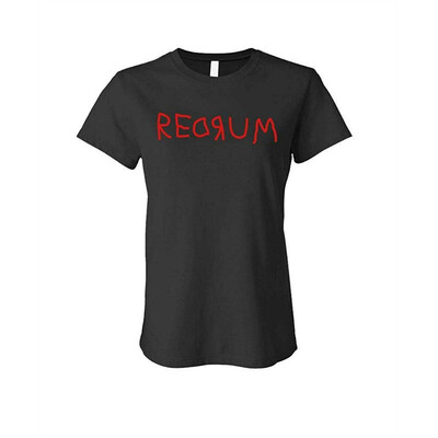 

The Goozler Redrum - 80s Horror Movie Kubrick Murder - Ladies Cotton T-Shirt