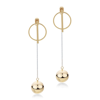

Quiet style Dorothy S925 Silver Needle Earrings Female Simple Fashion Double Electroplating Colorful One Day Japan and South Korea Golden