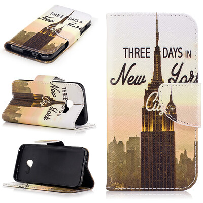 

Tower Design PU Leather Flip Cover Wallet Card Holder Case for SAMSUNG Galaxy A3 2017A320