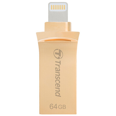 

Transcend 64GBJDG500 Apple phone flash drive phone companion Lightning, USB 3.1 dual connector Apple official MF certification gold