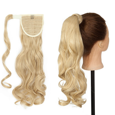 

Long Straight Ponytail Extension Wrap Around Synthetic Ponytail No Clip in Hair One Piece Hairpiece Binding for Women
