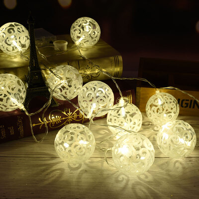 

New&new fine art Christmas decoration lights LED lights Christmas tree decorations scene layout string lights girls warm romantic dormitory bedroom small string lights creative small gift gift box 10 white