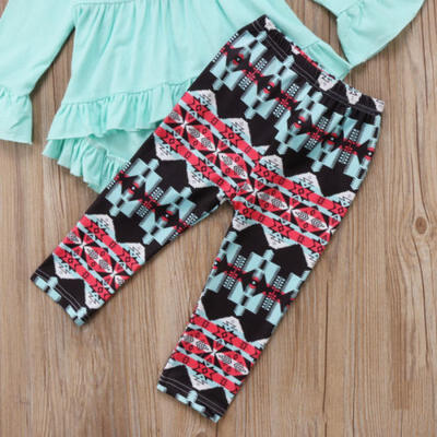 

UK Toddler Baby Girl Outfit Clothes Party Dress Tops Leggings Pants Headband Set