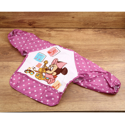 

NEW Cute Cartoon Children Baby Waterproof Long Sleeve Self Feeding Bib Apron