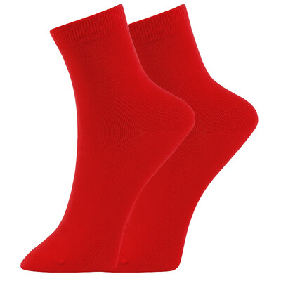 

Jingdong supermarket] red beans (2 pairs of) socks female socks casual cotton socks solid color knitting festive Fortune in the tube socks H7W018