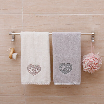 

Jingdong Supermarket] Shuangqing (ShuangQing) Seamless Stick Towel Bar Bathroom Single Rod Towel Rack Free Punching Space Aluminum Silver SQ-5096