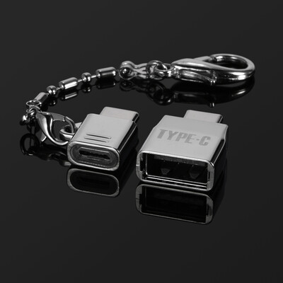 

Type-C Adapter Kit Converter Micro USB to Type C Adapter & USB to Type-C with OTG Function Metal Material Anti-lost Ring for Macbo