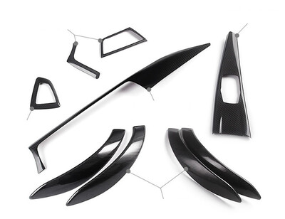 

Eppar New Carbon Fiber Interiors 9PCS Compatible with BMW 3 Series Gran Turismo F34 3GT 2013-2018 318i 320i 328i 330i 335i