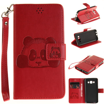 

Красный Panda Стиль Тиснение Классический откидная крышка с подставкой Функция и слот кредитной карты для SAMSUNG GALAXY J5 2016/J510