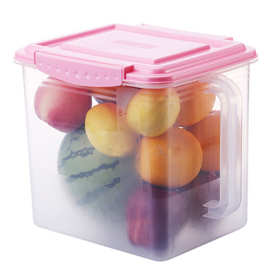 

Aisi ARSTO refrigerator storage box finishing box kitchen plastic sealed fresh box storage box fruit&vegetable cereals quality preservation fresh pink 9L single loaded 5311