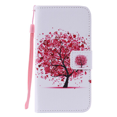 

Flower Design PU Leather Flip Cover Wallet Card Holder Case for LG K7