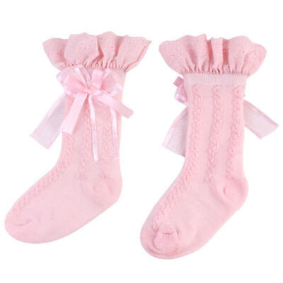 

1PC Baby Girls Sexy Nylon Ruffled Lace&Ribbon Socks 4 Colors 0-4 Years