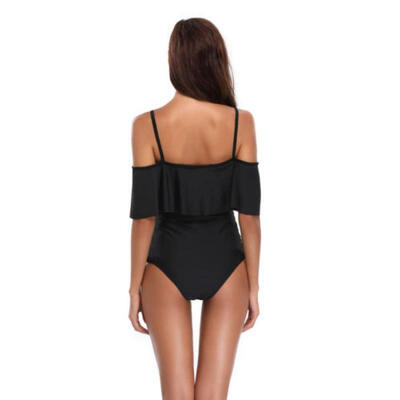 

Women Romper OnePiece Bikini Monokini Solid Backless Swimwear Swimsuit Jumpsuit