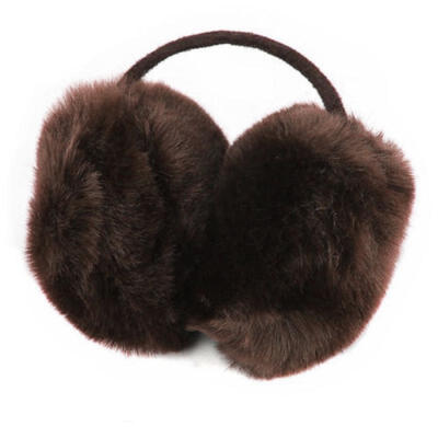 

Cute Fur Ear Muffs Warmer Women Girl Plush Winter Warm Thick Fluffy Behind Head
