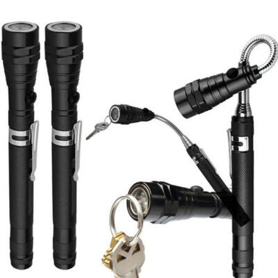 

Telescopic Flexible Magnetic Pick-Up Tool 3 LED Light Reach Long Extendable New