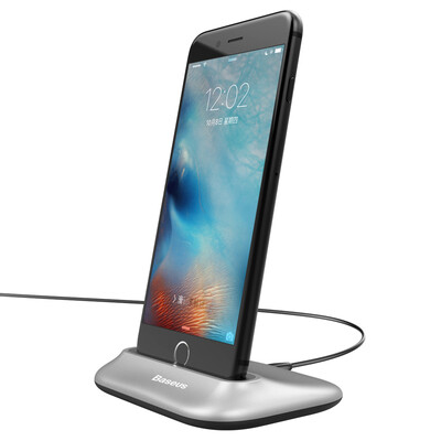 

(Baseus) Яблочный мобильный телефон зарядки базового ленивого стента для iPhone6 ​​/ 6s / 7 / Plus серебра для отправки кабеля данных Apple