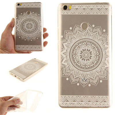 

White mandala Pattern Soft Thin TPU Rubber Silicone Gel Case Cover for XiaoMi Mi Max