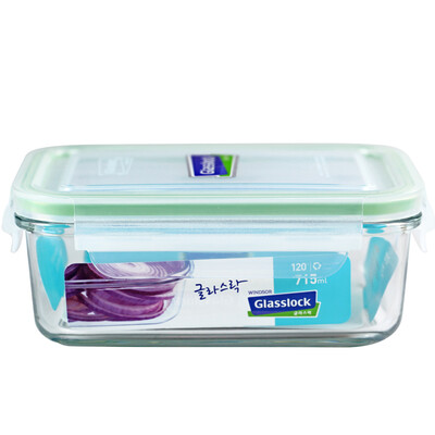 

Три светло-стеклянных стеклопакета Корея импортировала закаленное стекло ланч-бокс микроволновой печи миску свежей коробки запечатанного обеденного ящика MCRB071 / 715мл