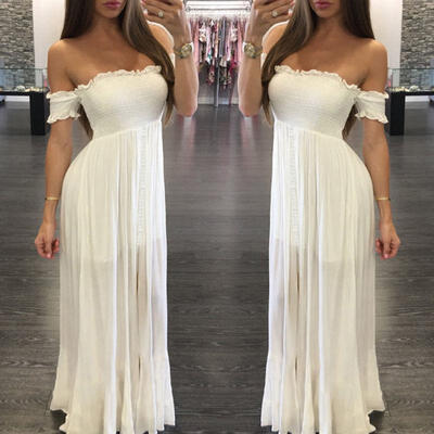 

Long Chiffon Evening Formal Party Ball Gown Prom Bridesmaid Dress Size 616