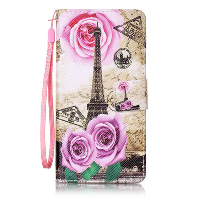 

Flower Tower Design PU Leather Flip Cover Wallet Card Holder Case for Huawei P9 LiteG9