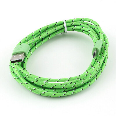 

3M/10FT Hemp Rope Micro USB Charger Sync Data Cable Cord for Cell Phone