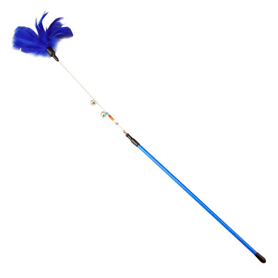 

Tiantianmao Cat Toy Teasing Cats Toy Steal Wire and Feather Blue