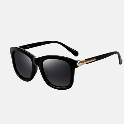 

TANS San 's female sunglasses retro frame polarized sunglasses sunglasses 1016 black
