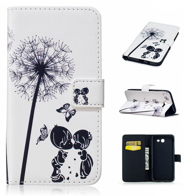 

Children and dandelionDesign PU Leather Flip Cover Wallet Card Holder Case for Samsung Galaxy J3 2017/J311