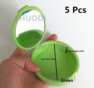 

5 Pcs Veneers equipment tools Mirror Denture Cleaning Box Case Dental False Teeth Appliance Container Storage Boxes