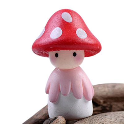 

UpperX Miniature Fairy Garden Mushroom Doll Home Decoration Outdoor Decor