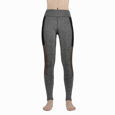 

High Waisted Cropped Leggings with Pockets for Women Mesh Panels Capri Workout Yoga Pants