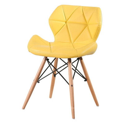 

Modern restaurant used wooden legs dining leather chair